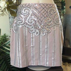 Express Pink Sequin Mini Skirt